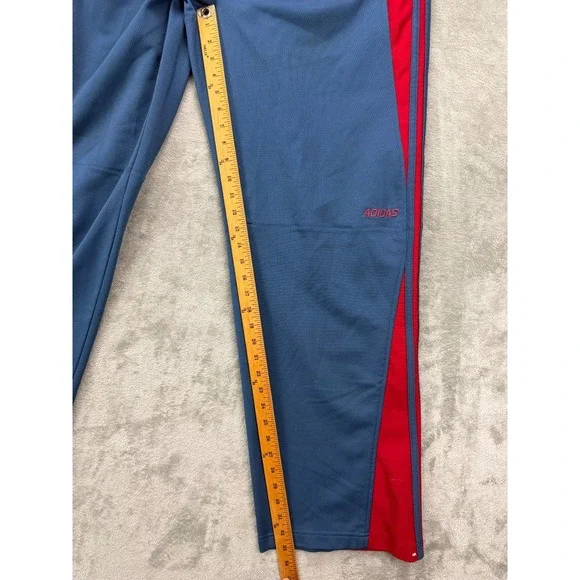 VTG 2004 Adidas Men's Track Pants‎ XL Blue Red Colorblock 100% Polyester RARE - Picture 4 of 9